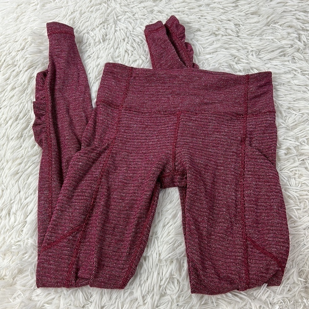 Lululemon Speed Tight *Rulu Mini Check Pique Bordeaux Drama Heathered